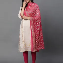 Aurelia Pink Printed Dupatta image 3