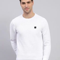 Rock.It White Regular Fit Self Pattern Pullover-picture-22