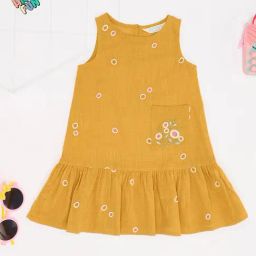 Akkriti by Pantaloons Girls Akkriti by Pantaloons Mustard Dress-image-11