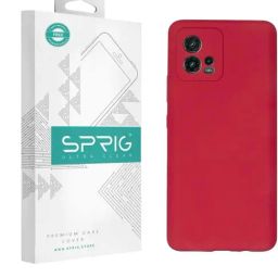 Sprig Liquid Silicone Back Cover for Motorola G72 (Red)-image-12