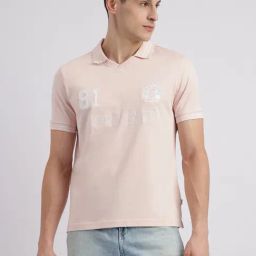Guess Jeans Soccer Blush Cotton Regular Fit Logo Printed Polo T-Shirt-image-11