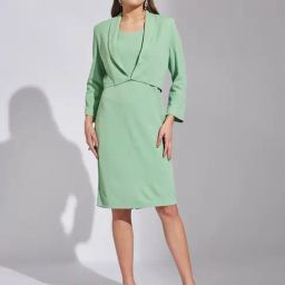 Latin Quarters Green Polyester Regular Fit Dress-picture-3