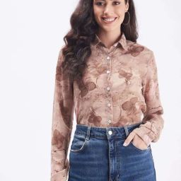 PURYS Brown Printed Shirt-picture-48