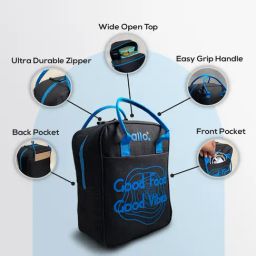 ALLO Insulated Blue Reusable Multipurpose Lunch Bag for Lunch Box with Triple Padding image 4