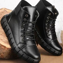 Prolific Men's Black Ankle High Sneakers-image-60