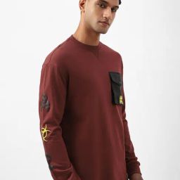 Bewakoof Red Oversized Graphic T-Shirt-image-21