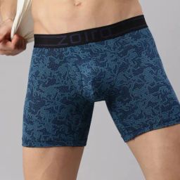 Zoiro Blue Opal Regular Fit Printed Trunks-image-5