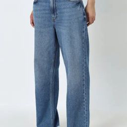 Nuon by Westside Blue Straight Fit High-Rise Jeans-32