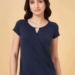 Annabelle by Pantaloons Blue Plain Top-image-22