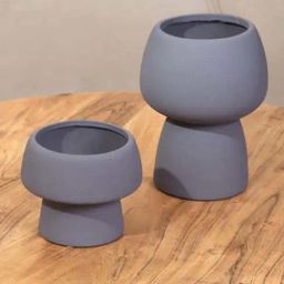 Mason Home Mulu Textured Grey Vase - Large-image-99