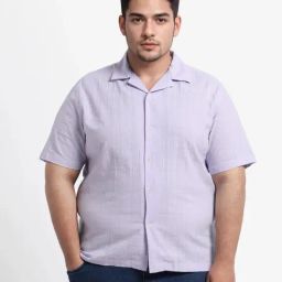 Rare Rabbit Purple Cotton Flared Fit Checked Shirt-image-81