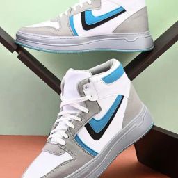 Prolific Men's Grey Ankle High Sneakers-image-61