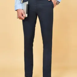 Byford by Pantaloons Navy Slim Fit Trousers-picture-9