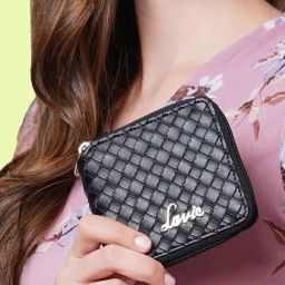 Lavie Bot  Pro Black Textured Zip Around Wallet for Women-30