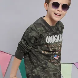 Monte Carlo Kids Olive Printed Full Sleeves Sweatshirt-image-66