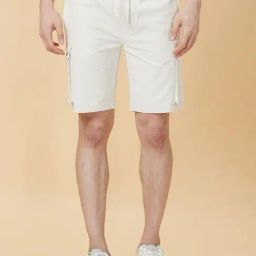 Being Human White Regular Fit Cargo Shorts-image-39