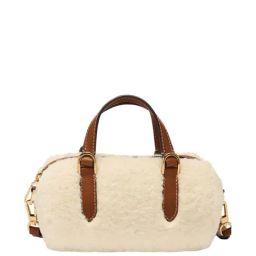 Fossil  White Fabric Solid Handbag-image-3