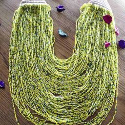 Imli Street Yellow Long Beaded Handcrafted Necklace-85