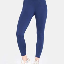 Zelocity by Zivame Blue Slim Fit Sports Tights-image-33
