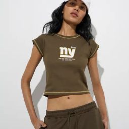 Studiofit by Westside Olive Typographic Cotton-Blend T-Shirt-image-44