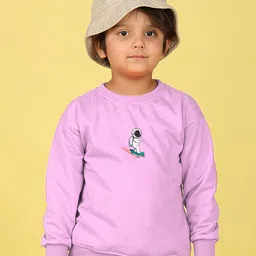 NUSYL Kids Printed Oversized Sweatshirt-10