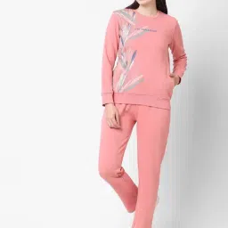 Sweet Dreams Rose Pink Printed Track Suit-image-65