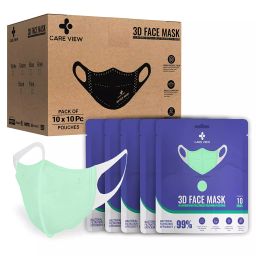 CARE VIEW CV-3PLY-3D-GREEN-POUCH-50 Disposable Mask (Pack of 50)-picture-21