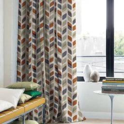 SPACES DRAPE STORY Elegent Multicolor Polyester 8 FT Door Curtain - Set of 2 image 2