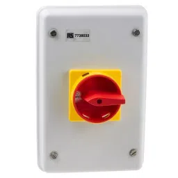 RS PRO Isolator Switch 4 Pole Panel Mount 40A Maximum Current IP54, 7738033-76