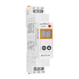 amiciSmart Multi-Functional On Off Delay Cycle Timer Switch 16 Amp 0.1 sec to 99 Days Range with 20 Function Modes, 1xCYCLE-TIMER-62