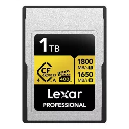 Lexar Professional CFexpress 4.0 Type A Memory Card 1 TB Upto 1800 Mbps Read & 1650 Mbps Write Speed, GOLD-23
