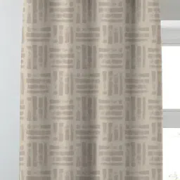 SPACES DRAPE STORY Elegent Beige Polyester 8 FT Door Curtain - Set of 2 image 4
