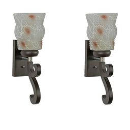 Somil Premium Designer Glass Wall / Night Lamp Elegant & Stylish Dcor Accent for Modern Interiors, color- Brown, White, Size:- 19 X 24 X 29.5 CM-image-26