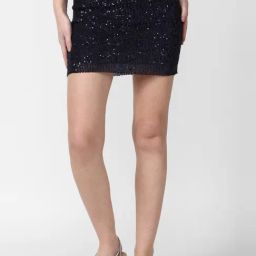 Forever 21 Black Embellished Mini Bodycon Skirt-image-44