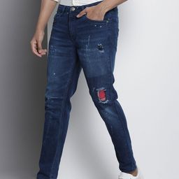 The Indian Garage Co Men Highly Distressed Light Fade Stretchable Jeans-image-22