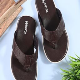 Big Fox Men Brown & Black Comfort Sandals-image-67
