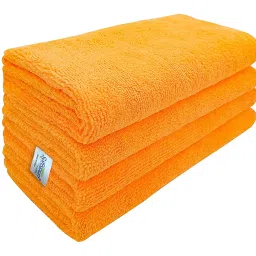 Softspun 40x40 cm 340 GSM Orange Microfiber Cloth Pack of 4 Pcs-image-92