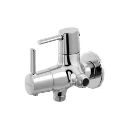 CERA Ripple Quarter Turn Dual Lever Wall Mount 2 Way Angle Cock with Wall Flange, F1017211-26