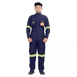 GENERIC RT-07 Blended Polyester Cotton Navy Blue Safety Boiler Suit with Green & Grey Reflective for Men Size XXL-picture-36