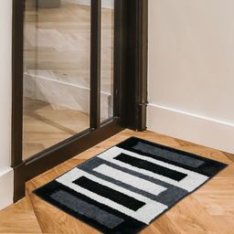 RANGOLI Black & White Printed Anti Skid Doormats-29