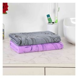JARS Collections 100% Microfiber Very Soft Floral Print Baby Bath Towel Pack of 2 -Multicolor-image-58