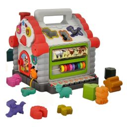 ADKD Colorful and Attractive Funny Cottage Shape Sorter Activity Cube Learning & Educational Infant Baby Toys - Multicolor-16