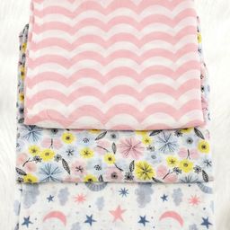SOVANA Muslin Cotton Baby Swaddles- Set of 3 Pink-image-19