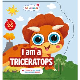 Oswaal Books Lil Legends: Shaped Board Books, Dino - I am a Triceratops - English-5