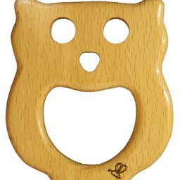 TinyBee Owl Hedgehog & Nemo Fish Wooden Teethers Pack of 3 - Brown image 3
