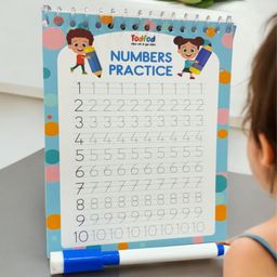 Rewritable Number Writing Practice Book Preschool Handwriting Practice Activity Tracing Learning Busy Book for Kids Number Tracing Book with Erasable Pen [Stationery] TodFod image 4