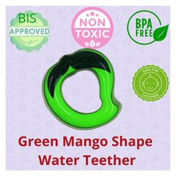 Vworld Baby Teether Toy BPA-Free Multiple Teething Surfaces for Kids of 3 Months & Above Infant Toys Phone and Green Mango Teether (Pack of 2) (multicolour) image 5