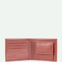 ZOUK Men Striped Leather Classic Sleek - Goan Waves Two Fold Wallet image 4