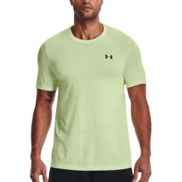 Under Armour Lime Green Slim Fit Printed Sports T-Shirt-image-56