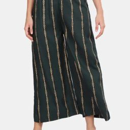 Kryptic Dark Green & Gold Printed Lounge Pants-picture-41